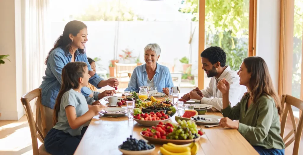 famille qui simplifie son quotidien et réduit la charge mentale parents